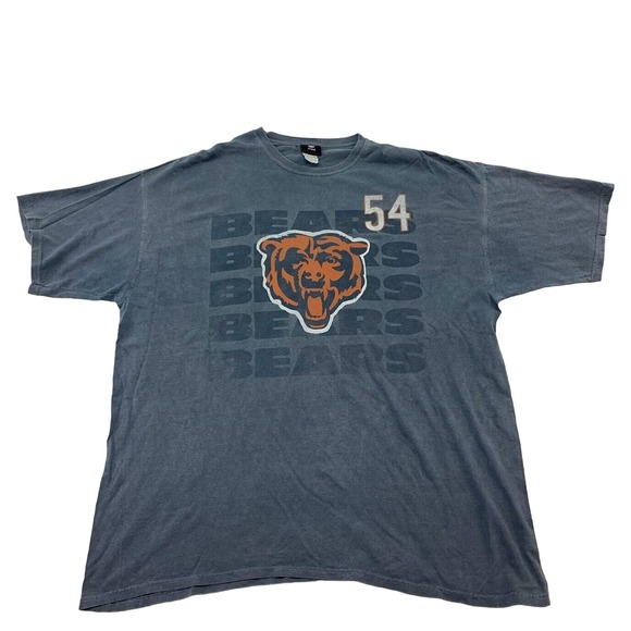 NFL Chicago Bears Brian Urlacher 54 Tee Thrifted Vintage Style Size 2XL - Picture 1 of 11